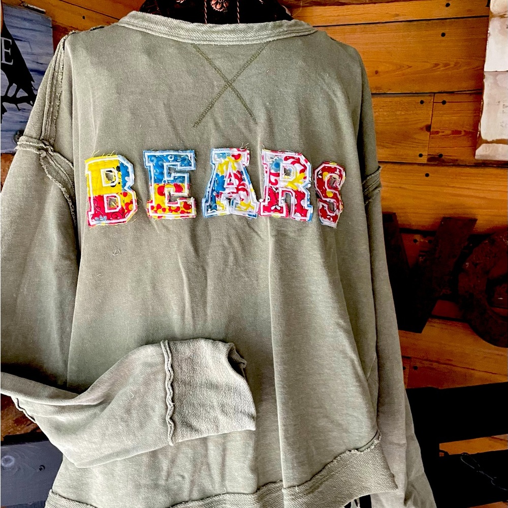 Upcycled and oversized top